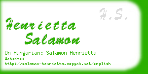 henrietta salamon business card